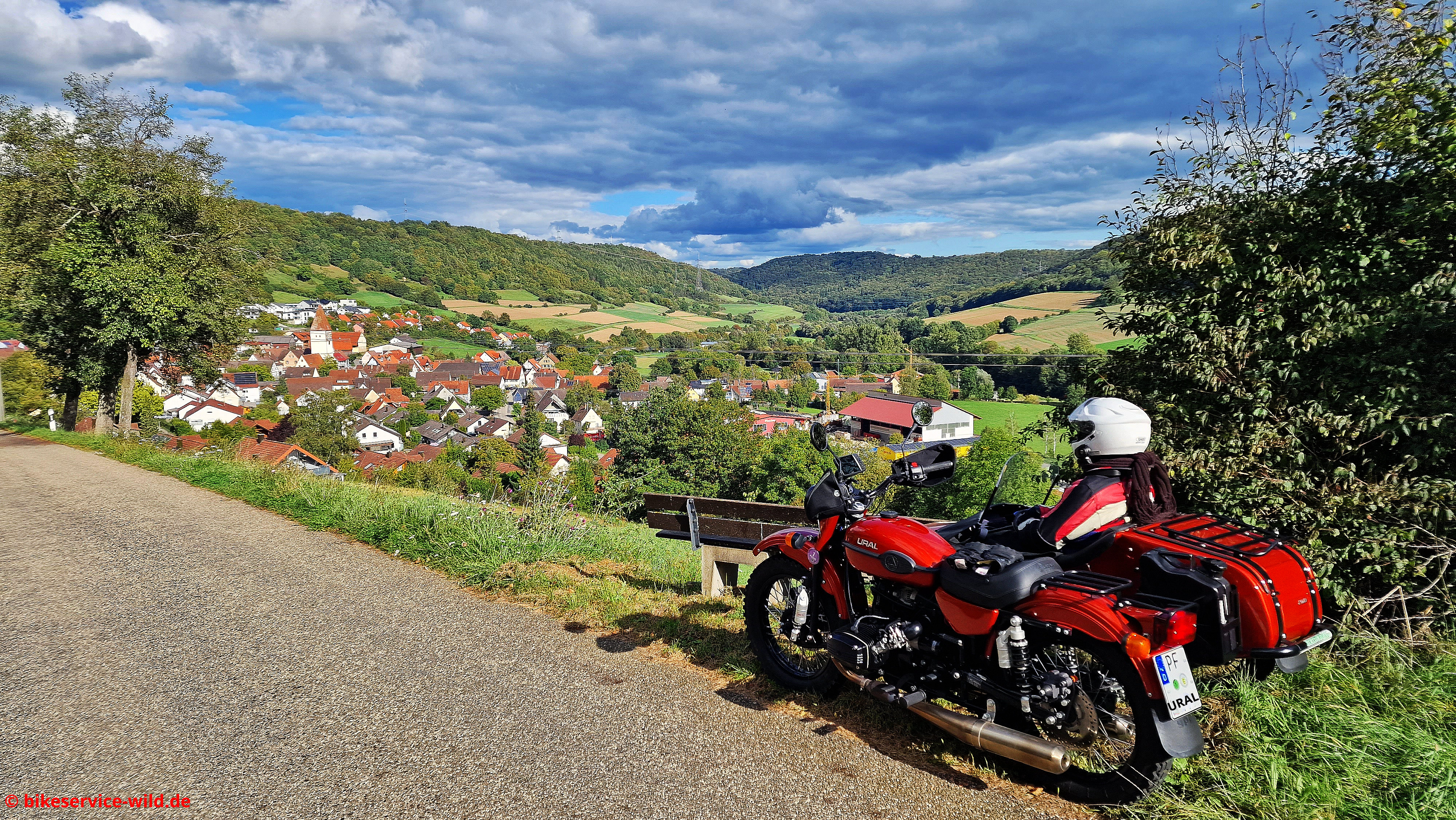 Mit der Ural unterwegs.
