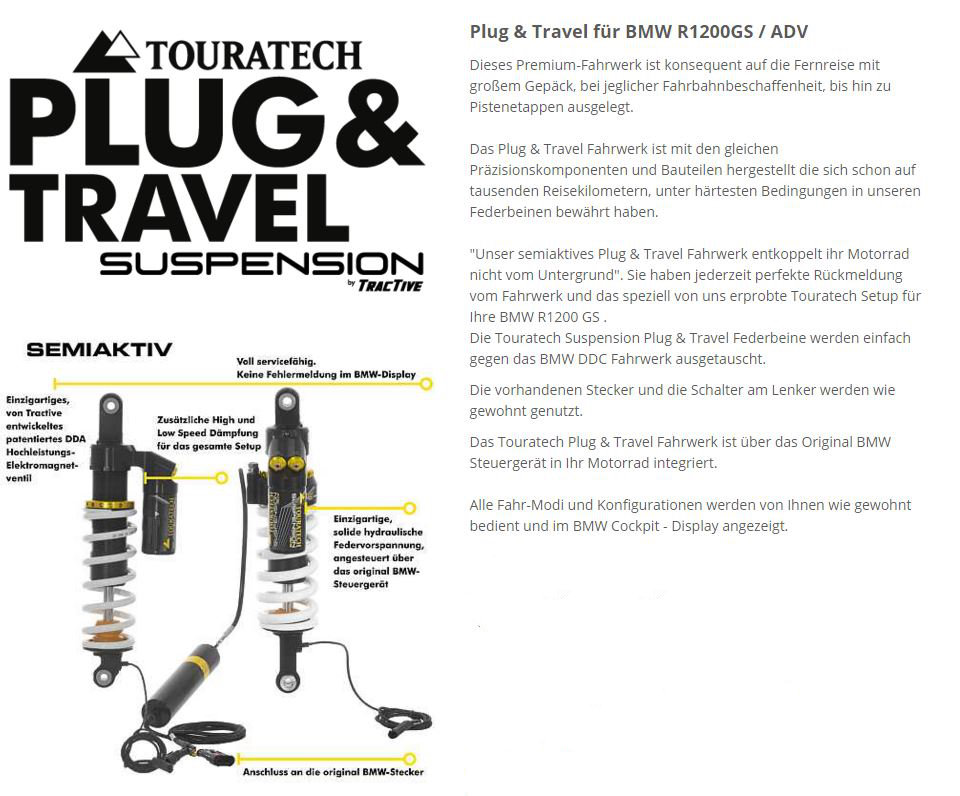 Plug & Travel Fahrwerk R 1200 GS ab 2013