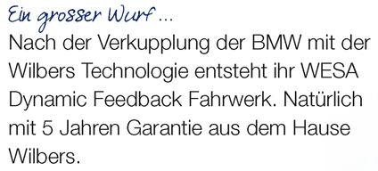 WESA Dynamic Feedback. Das Fahrwerk.