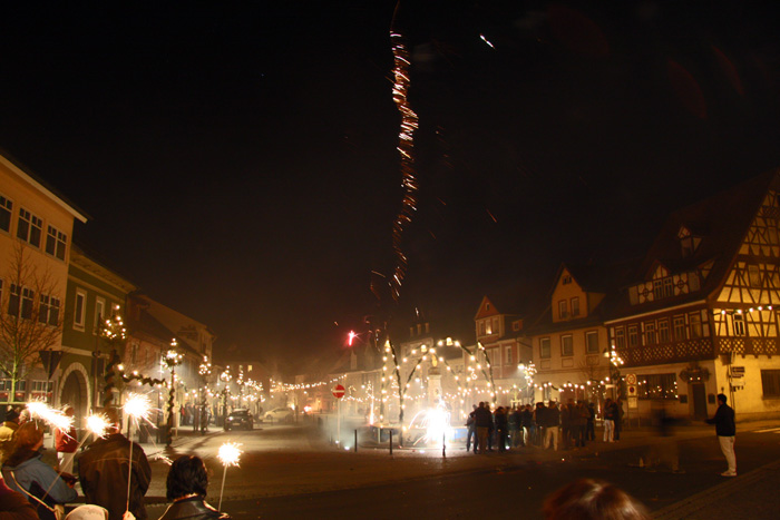 Silvesterfeuerwerk am Marktplatz